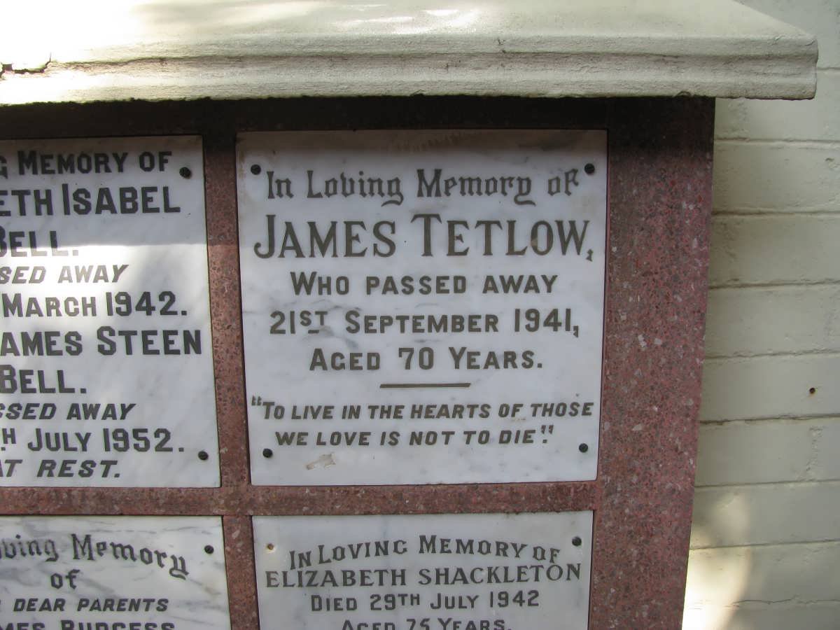 TETLOW James -1941