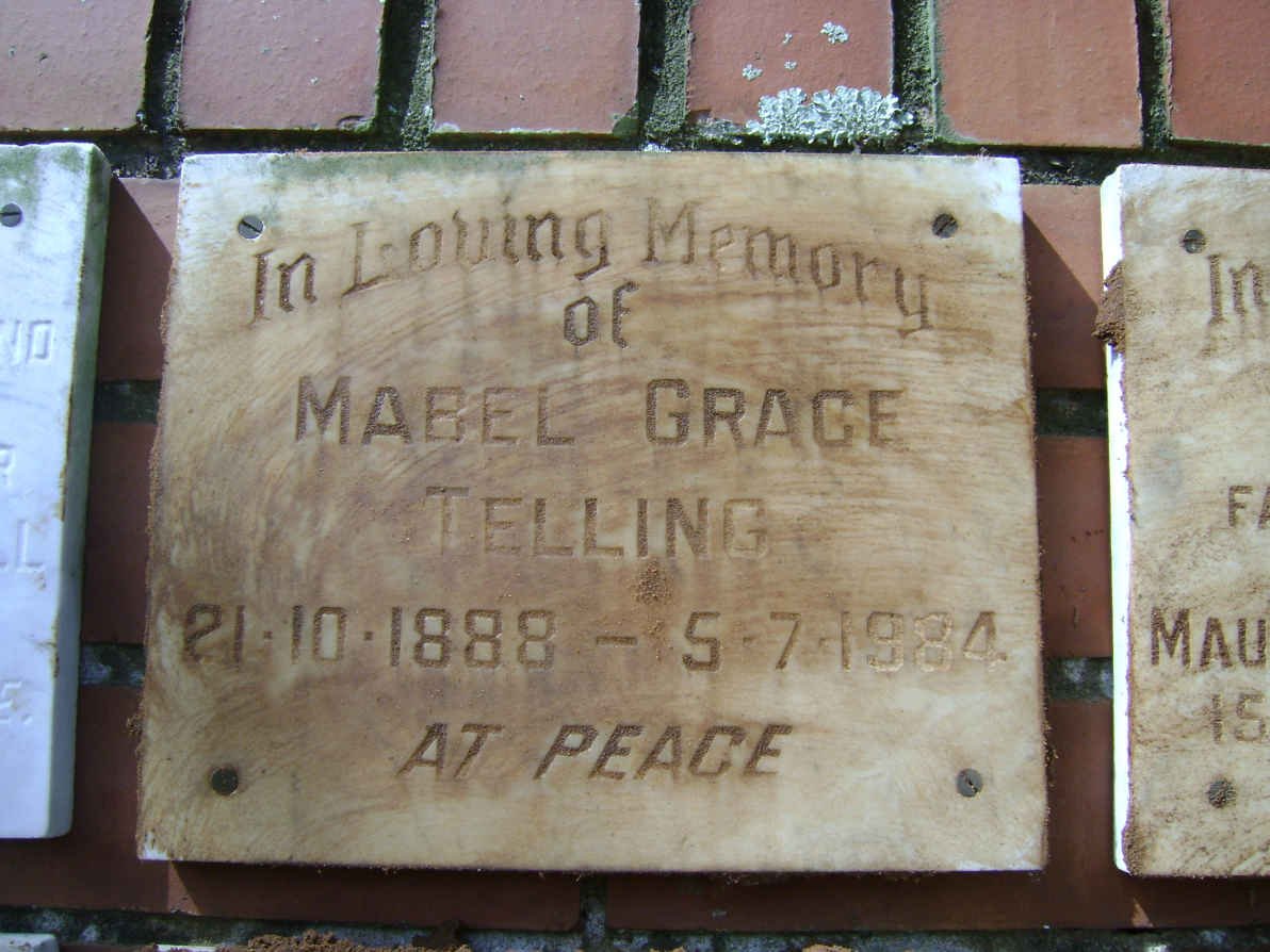 TELLING Mabel Grace 1888-1984