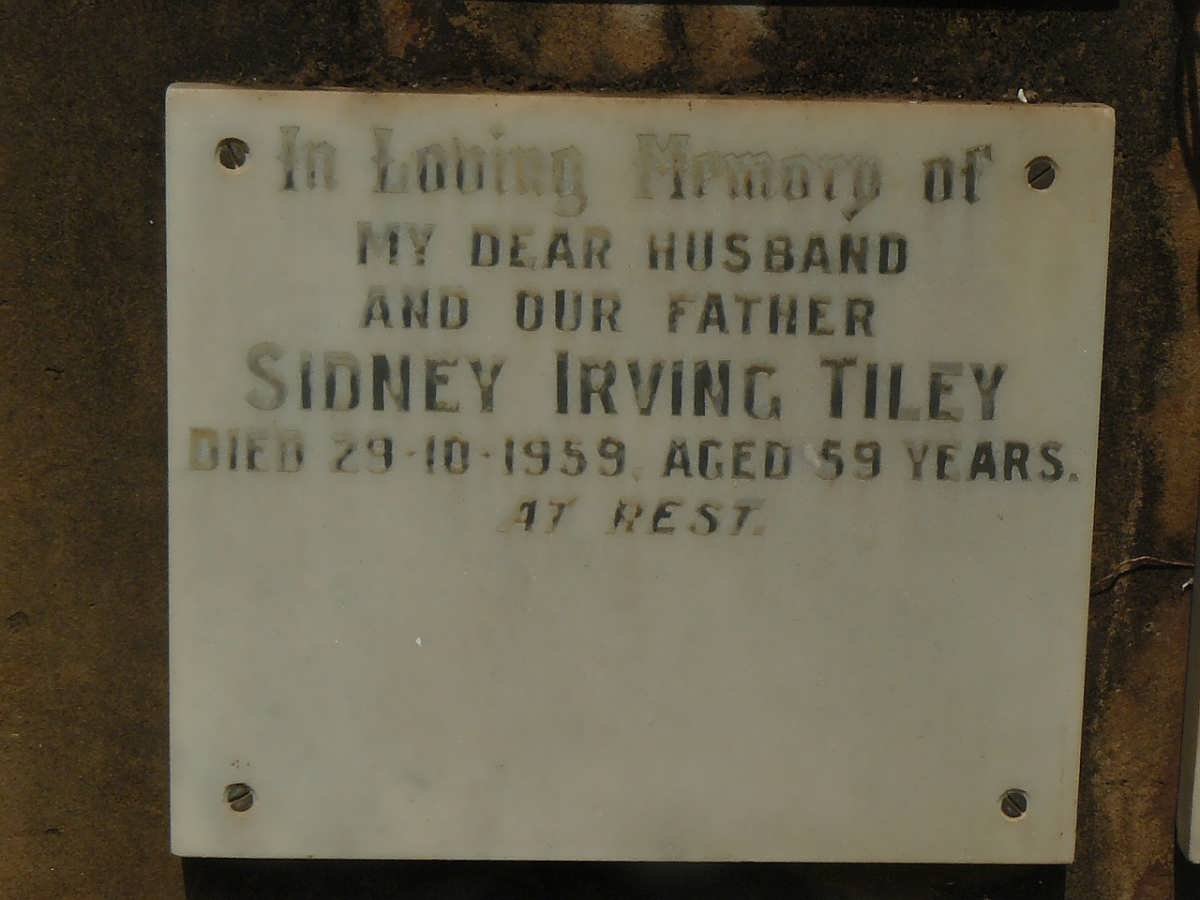 TILEY Sidney Irving -1959