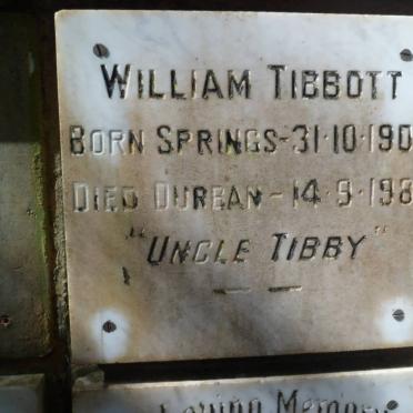 TIBBOTT William 1902-1984