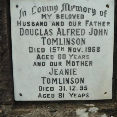 TOMLINSON Douglas Alfred John -1968 &amp; Jeanie -1995