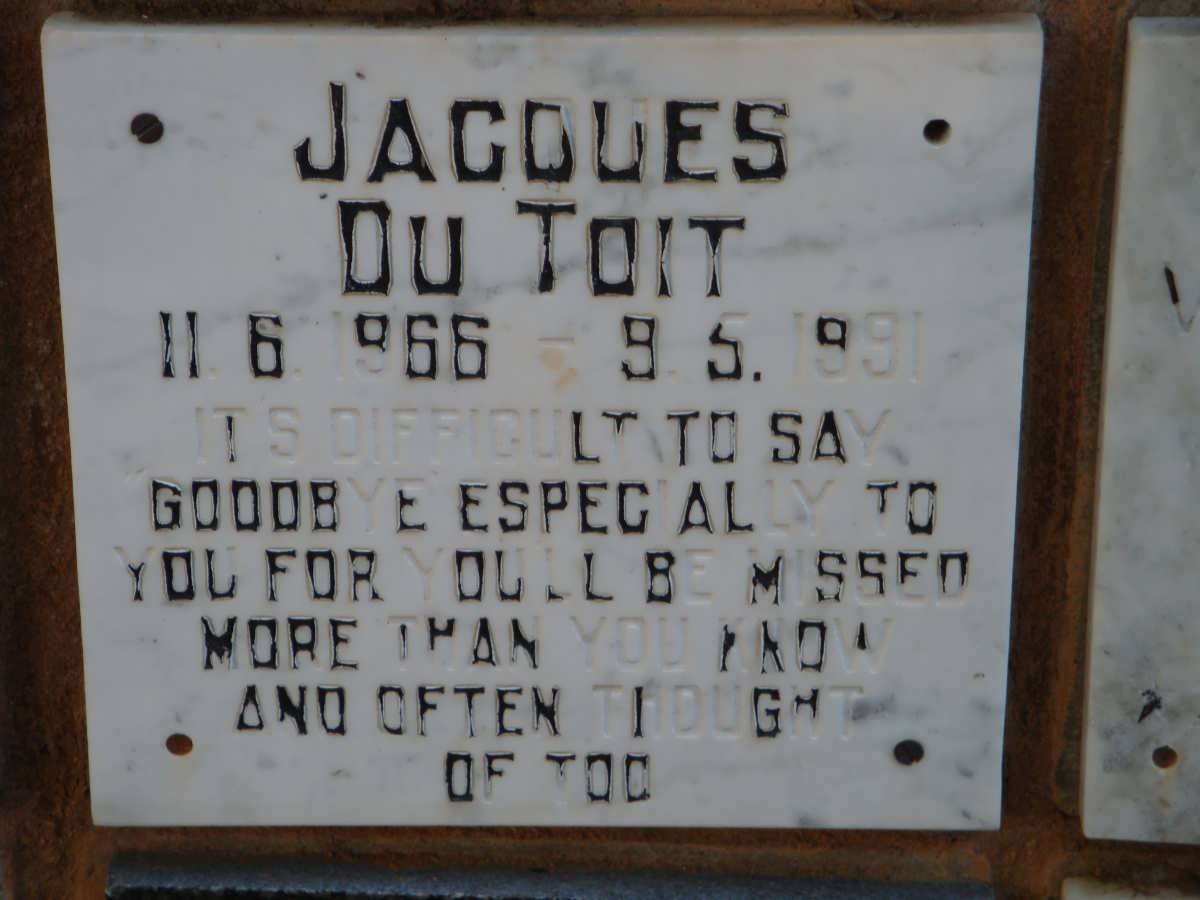 TOIT Jacques, du 1966-1991