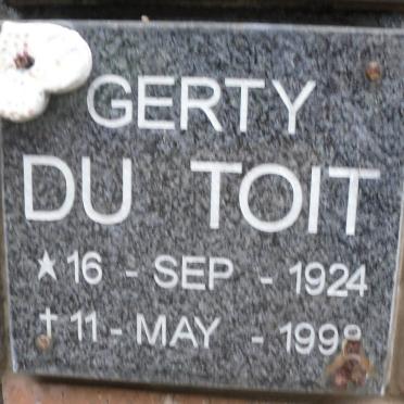 TOIT Gerty, du 1924-1998