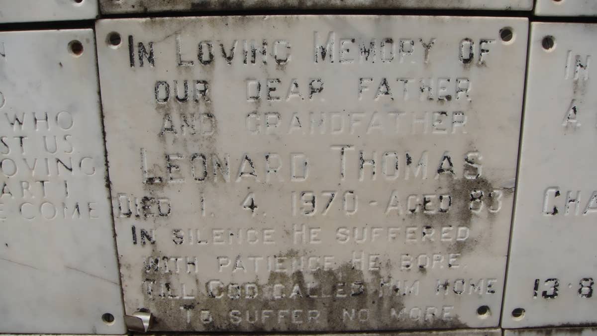 THOMAS Leonard -1970