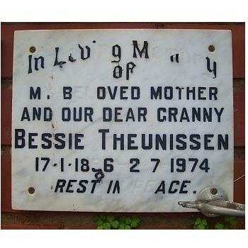 THEUNISSEN Bessie 1896-1974