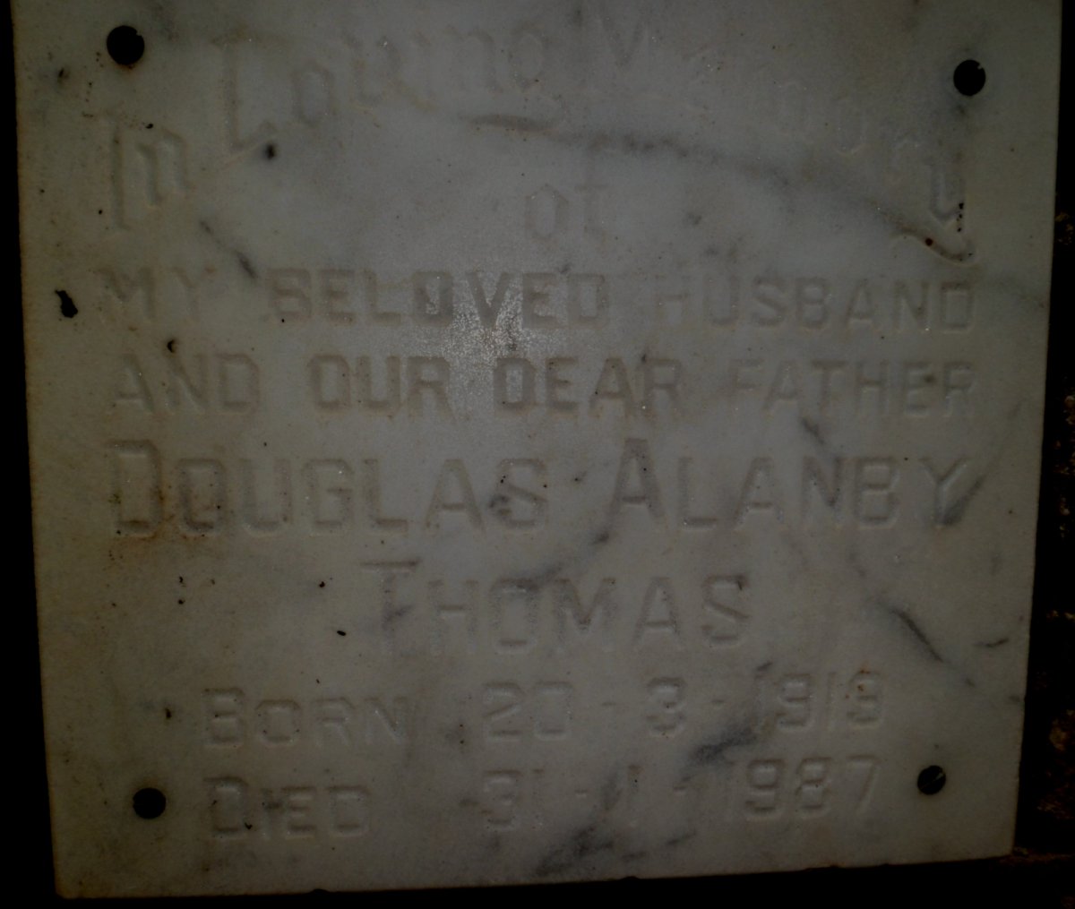 THOMAS Douglas Alanby 1919-1987