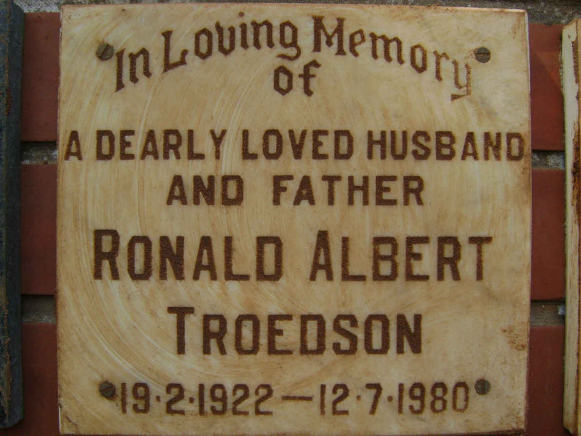TROEDSON Ronald Albert 1922-1980