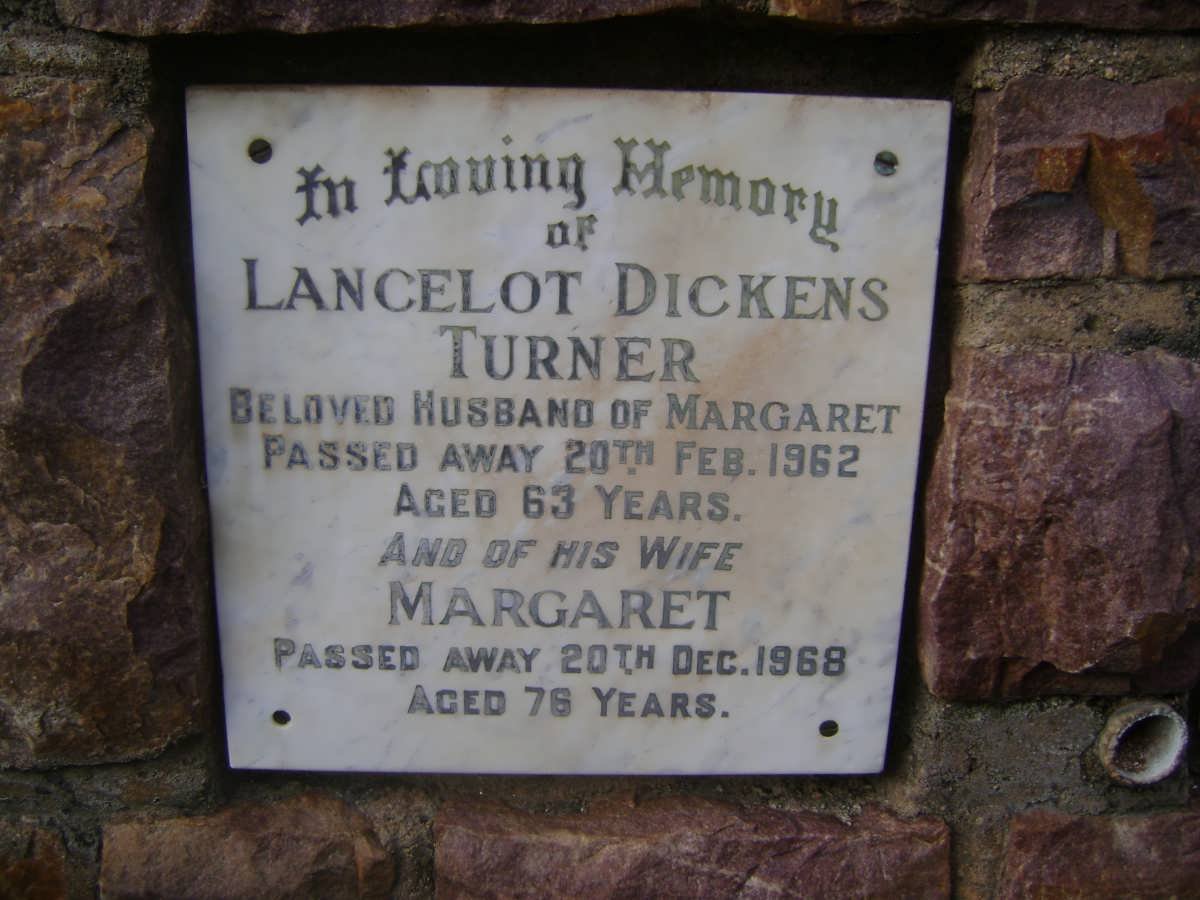 TURNER Lancelot Dickens -1962 &amp; Margaret -1968