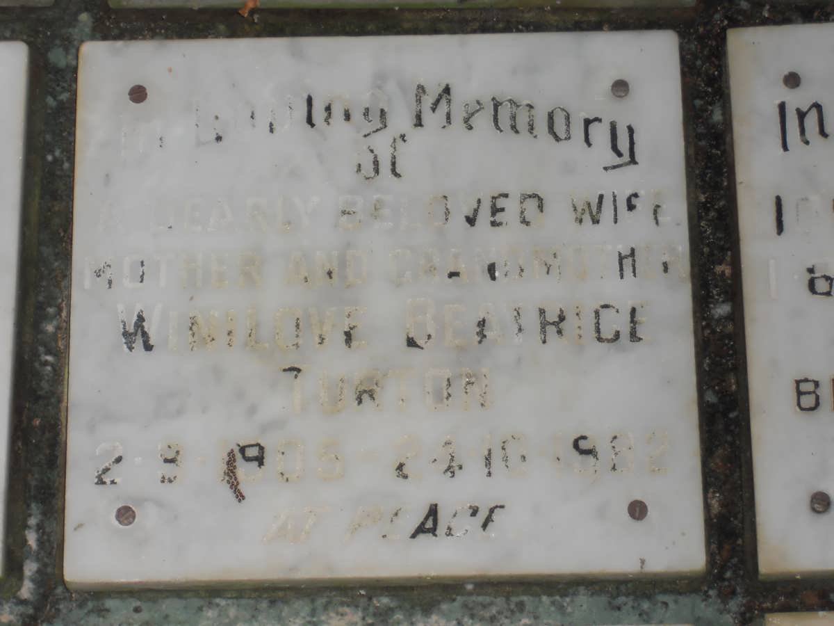 TURTON Winilove Beatrice 1905-1982