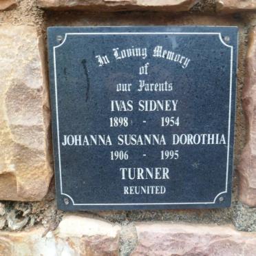 TURNER Ivas Sidney 1898-1954 &amp; Johanna Susanna Dorothia 1906-1995