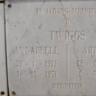 TWIGGS Arthur 1910-1995 &amp; Annabelle 1913-1971