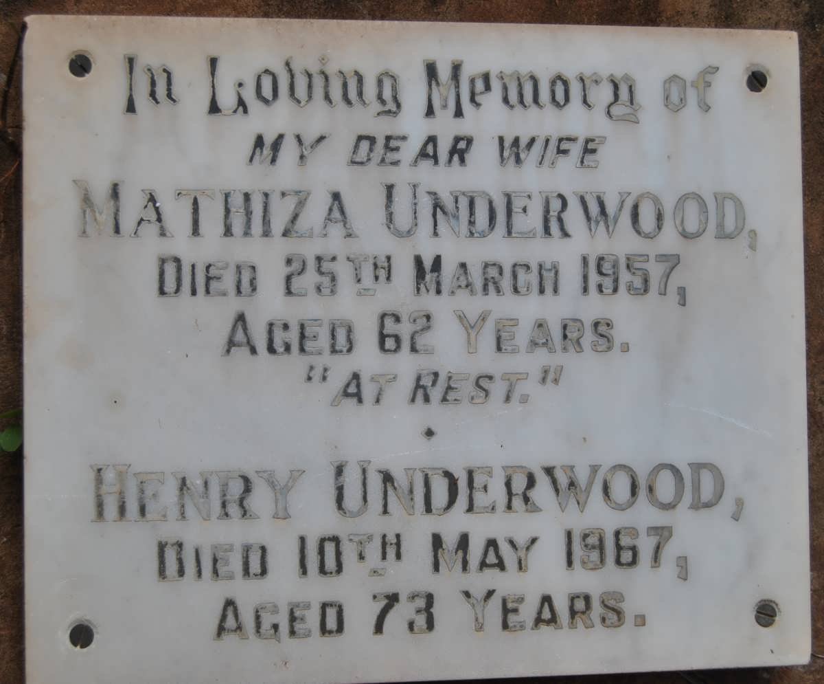 UNDERWOOD Henry -1967 &amp; Mathiza -1957