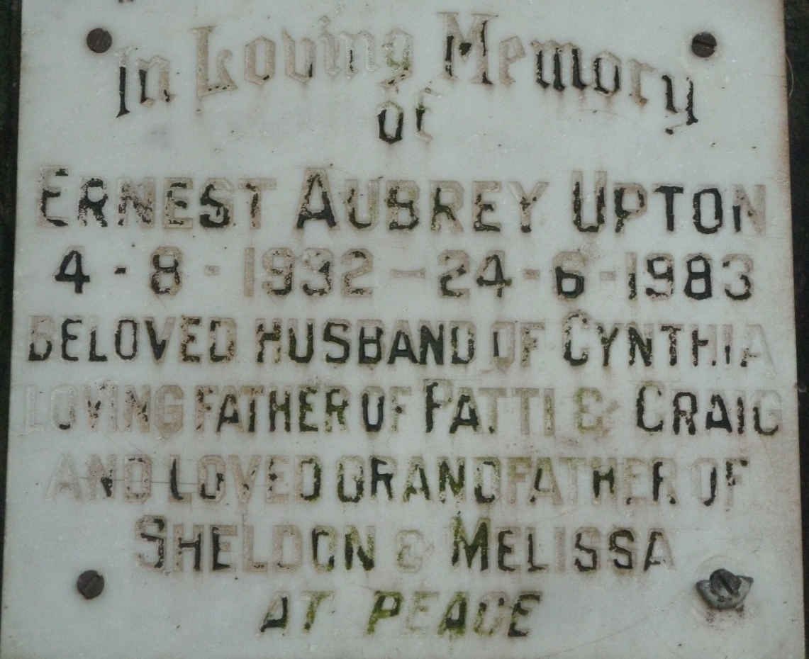 UPTON Ernest Aubrey 1932-1983
