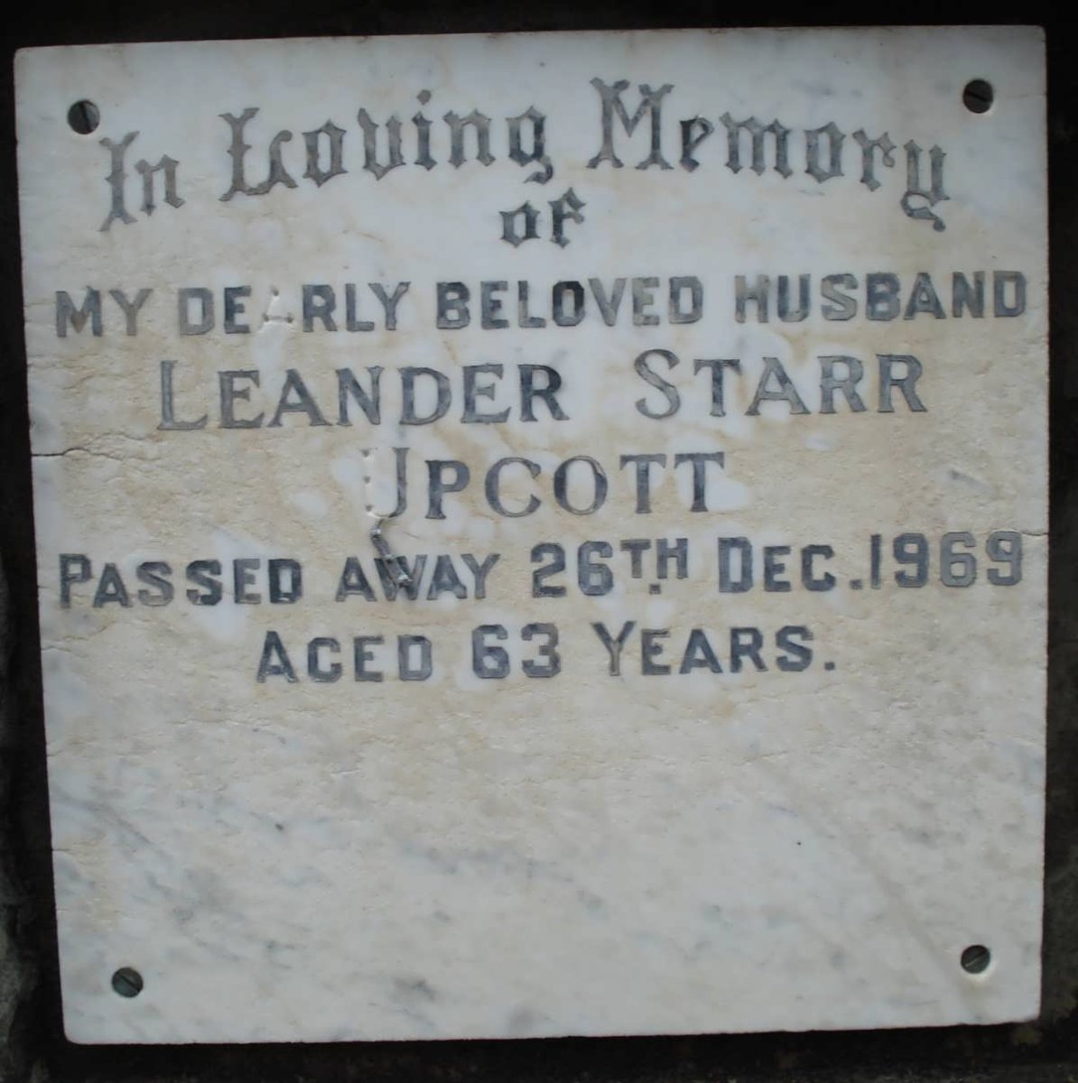 UPCOTT Leander Starr -1969