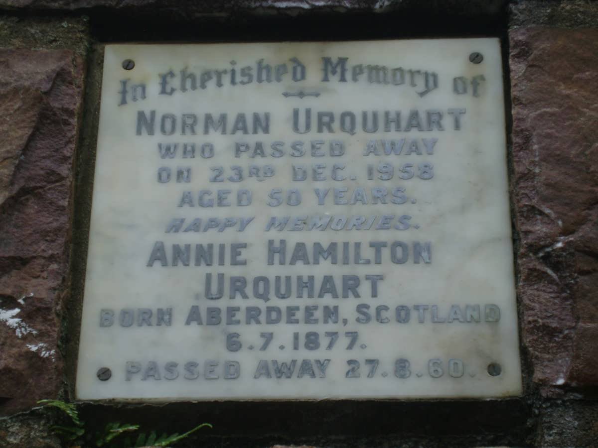 URQUHART Norman -1958 :: URQUHART Annie Hamilton 1877-1960