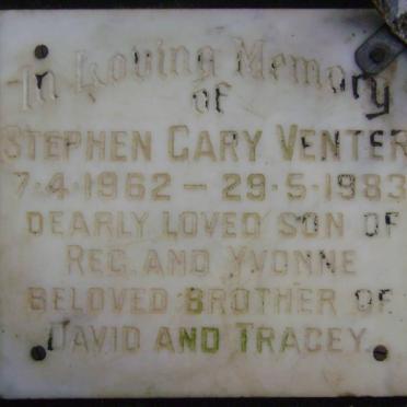 VENTER Stephen Gary 1962-1983