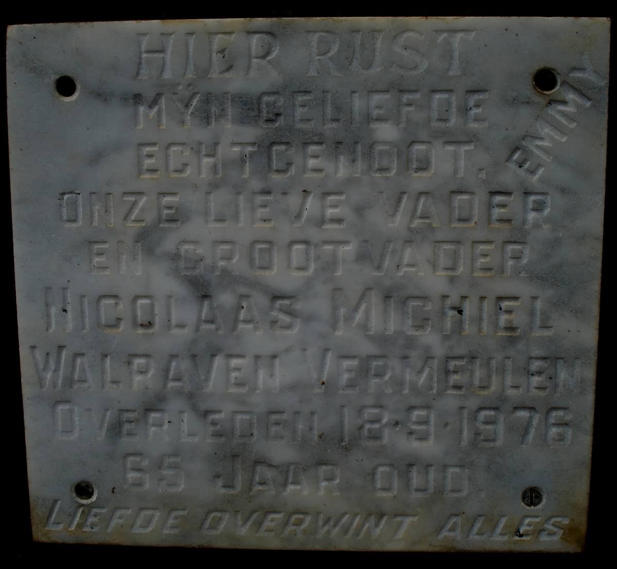 VERMEULEN Nicolaas Michiel Walraven -1976