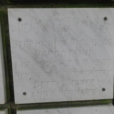 VERGOTTINI Stephanus Nicholas 1923-1980