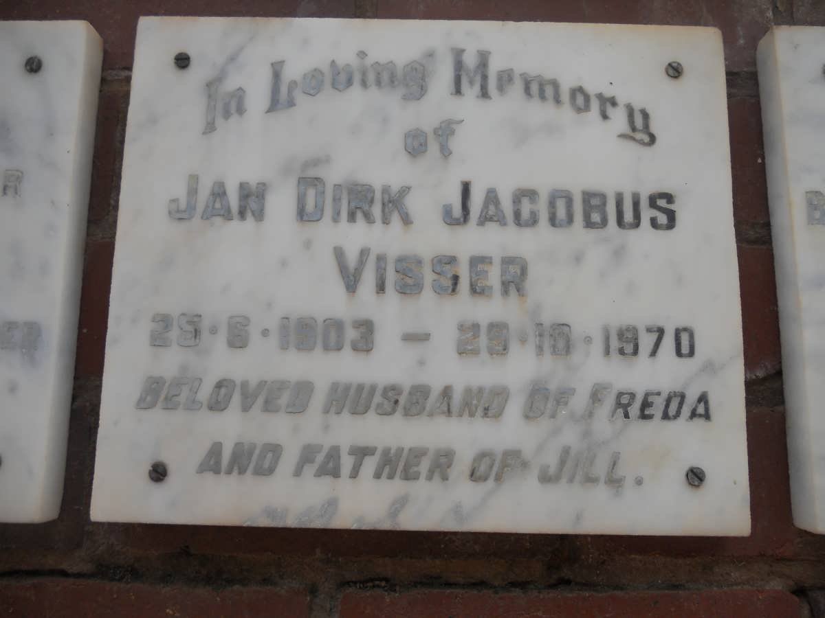 VISSER Jan Dirk Jacobus 1903-1970