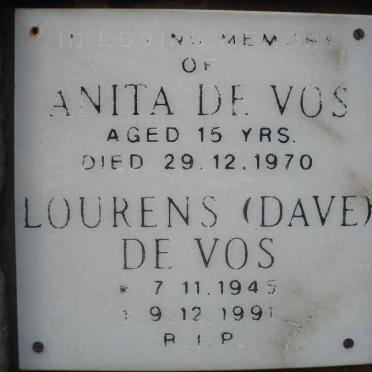 VOS Lourens, de 1945-1991 :: DE VOS Anita -1970