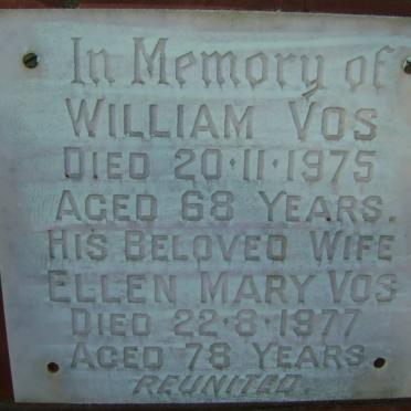 VOS William -1975 &amp; Ellen Mary -1977