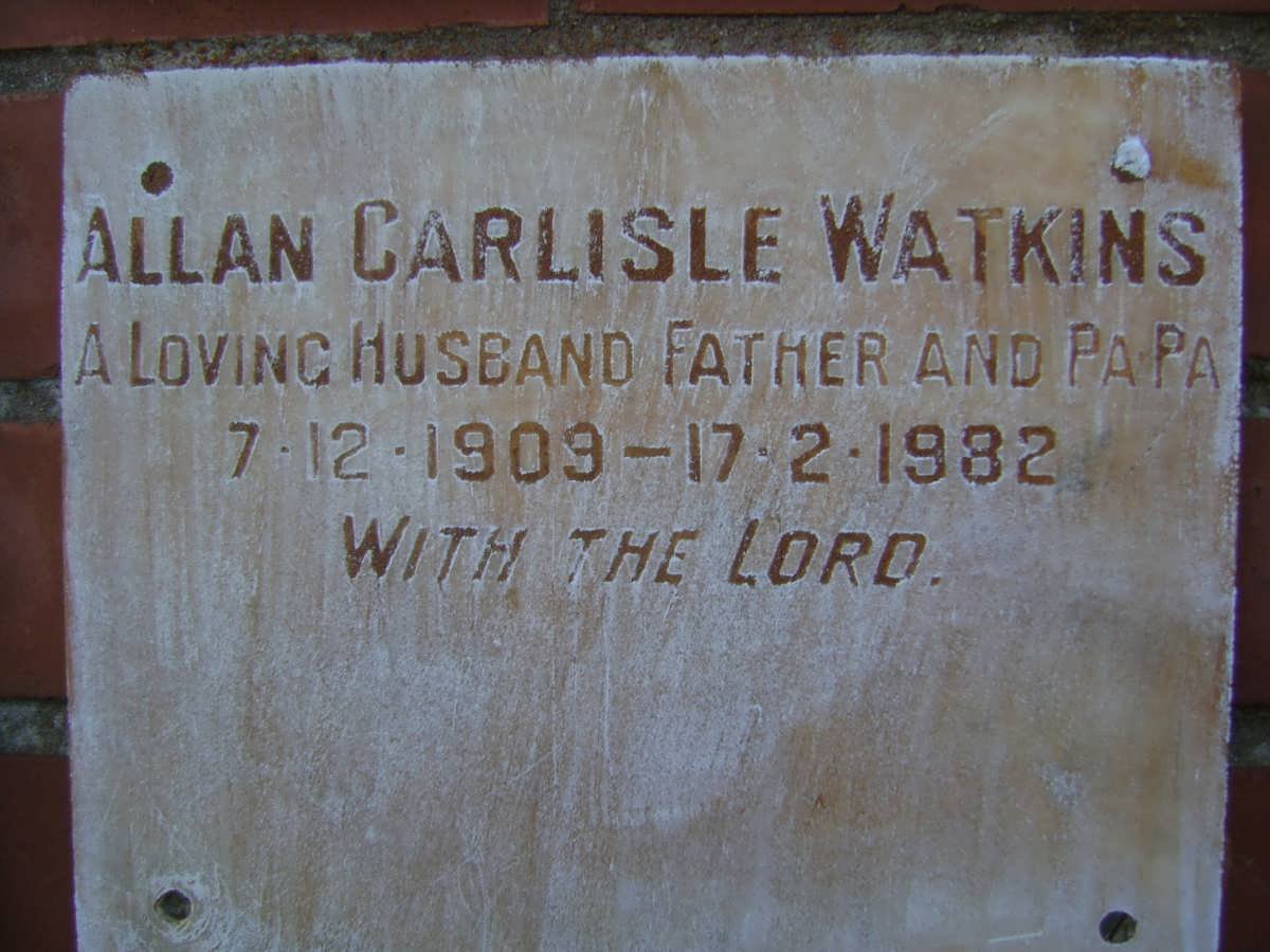 WATKINS Allan Carlisle 1909-1982