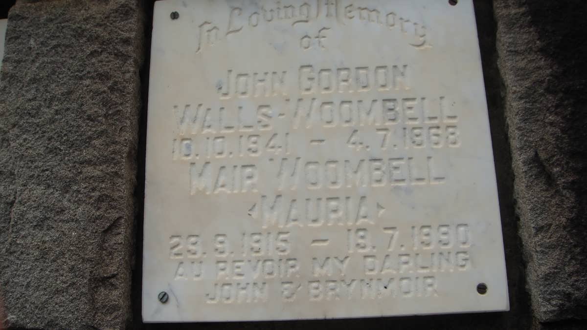 WALLS-WOOMBELL John Gordon 1941-1968 &amp; Mair 1915-1990