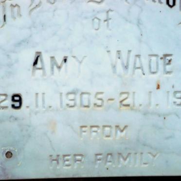 WADE Amy 1905-1988