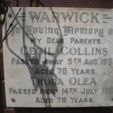 WARWICK Cecil Collins -1958 &amp; Thora Olea -1967