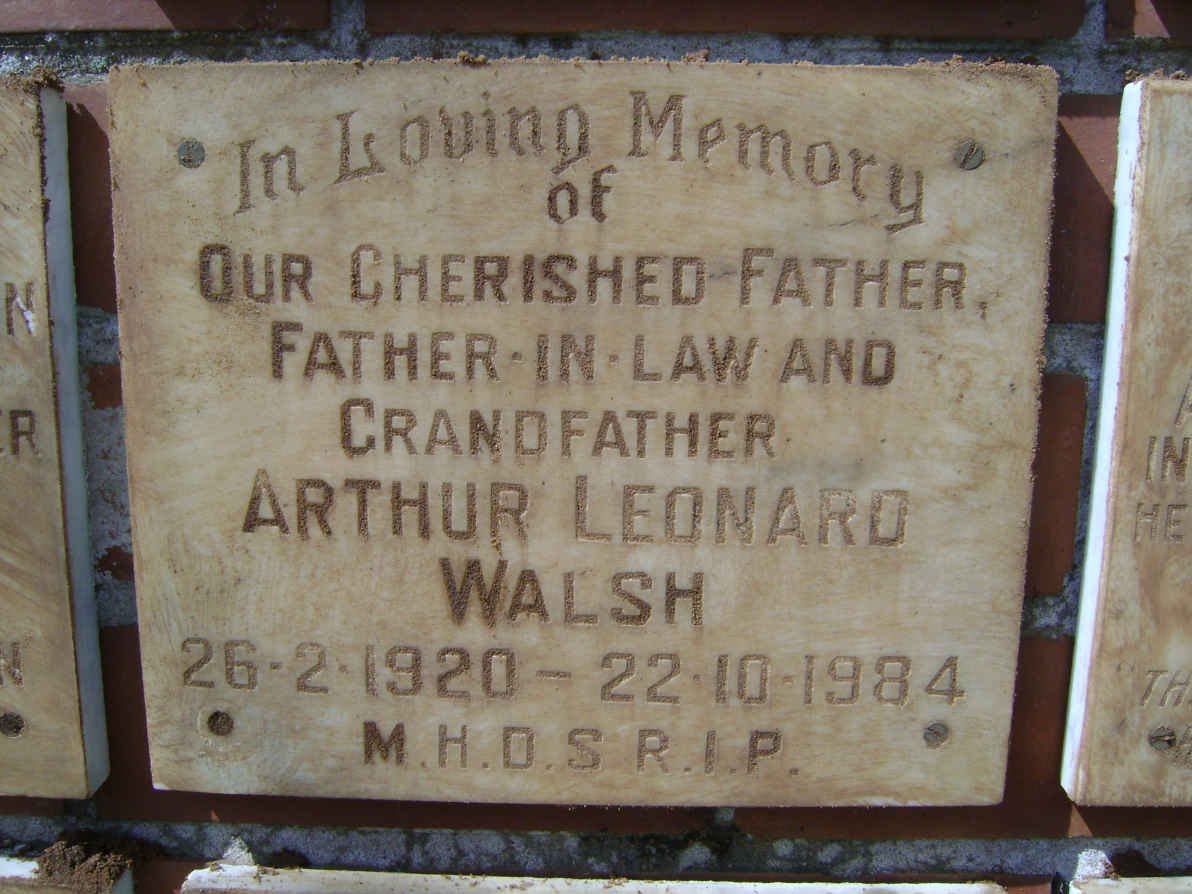 WALSH Arthur Leonard 1920-1984