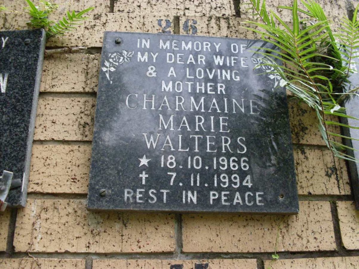 WALTERS Charmaine Marie 1966-1994