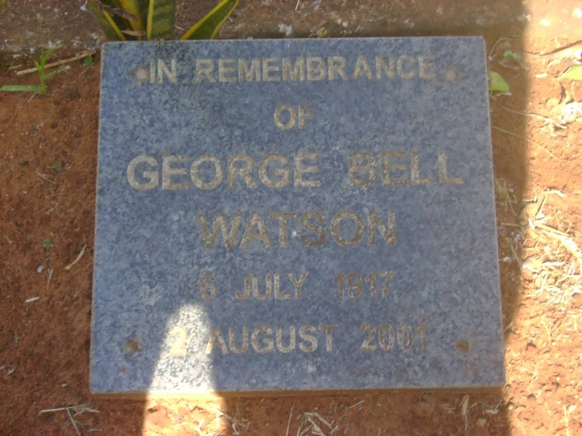 WATSON George Bell 1917-2001