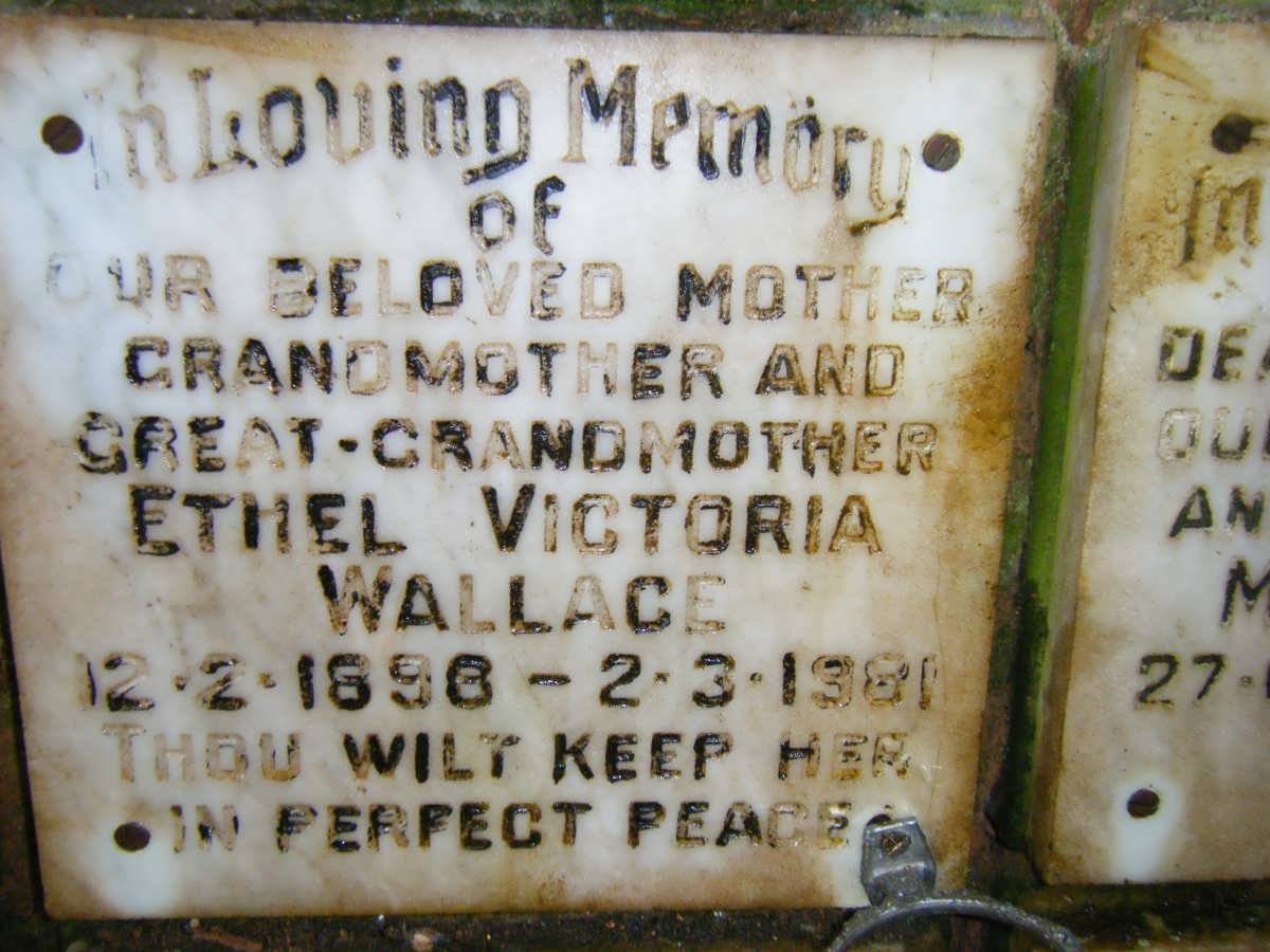 WALLACE Ethel Victoria 1896-1981