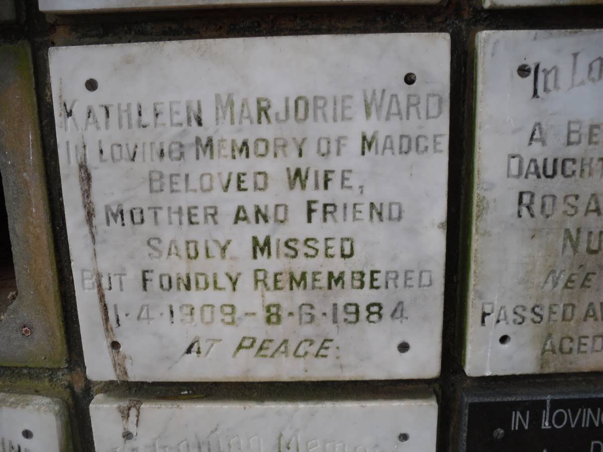 WARD Kathleen Marjorie 1909-1984