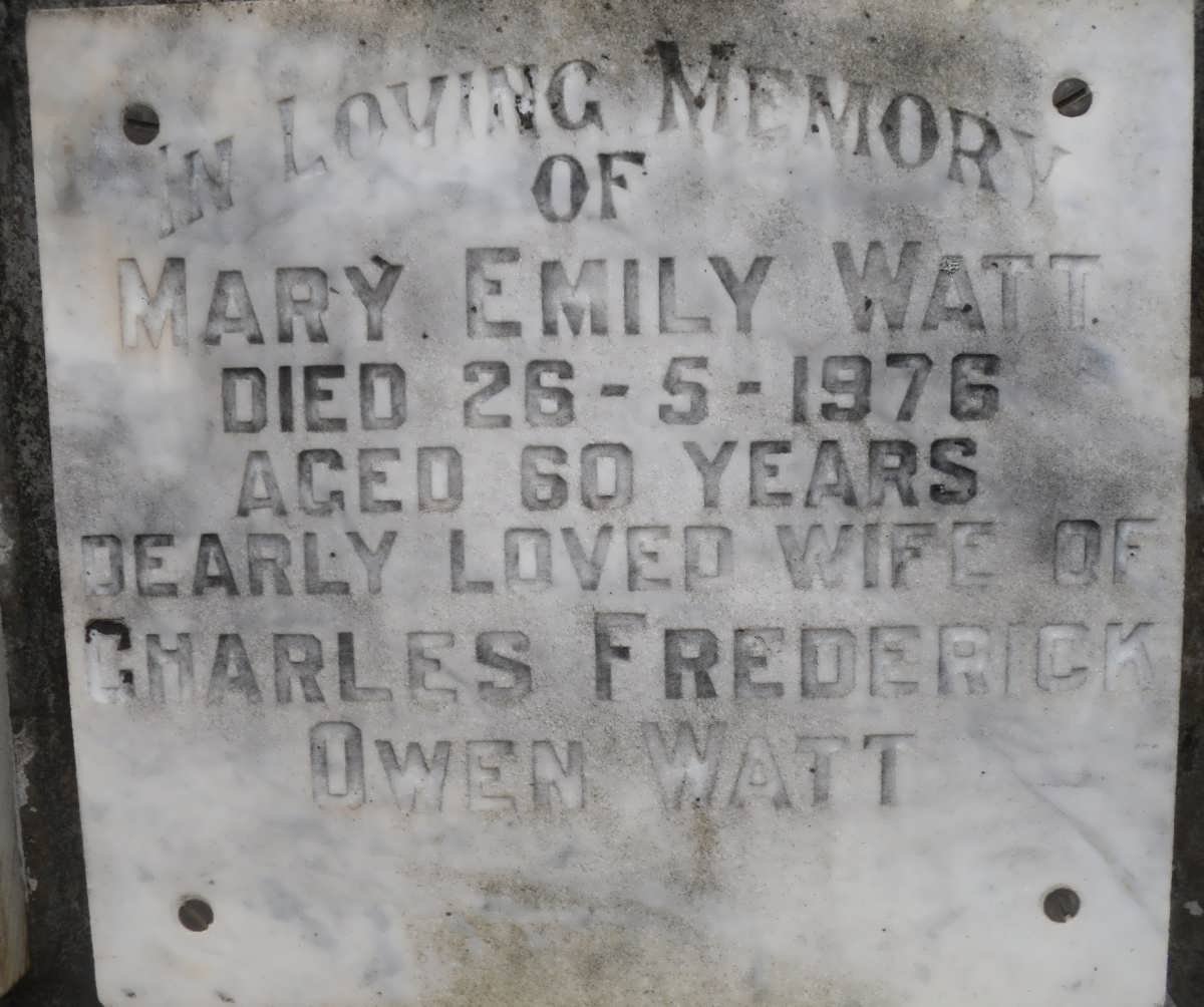 WATT Mary Emily -1976