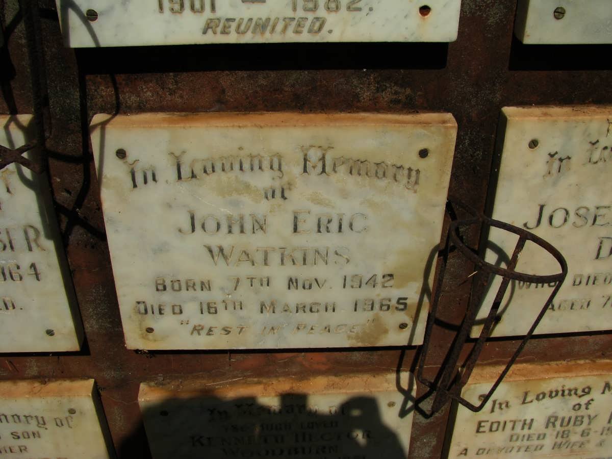 WATKINS John Eric 1942-1965