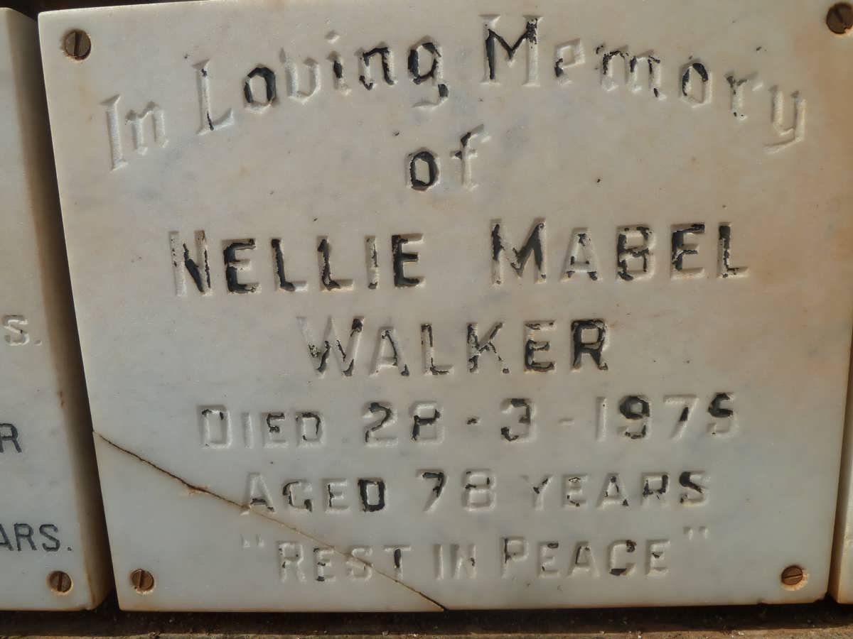 WALKER Nellie Mabel -1975