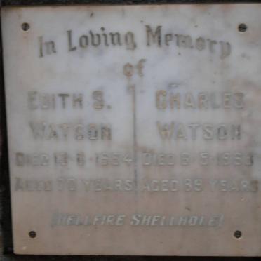 WATSON Charles -1963 &amp; Edith S -1954
