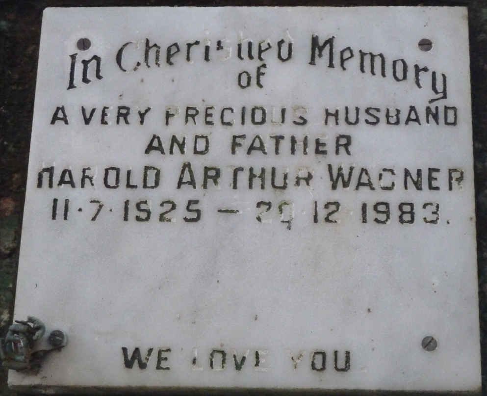 WAGNER Harold Arthur 1925-1983