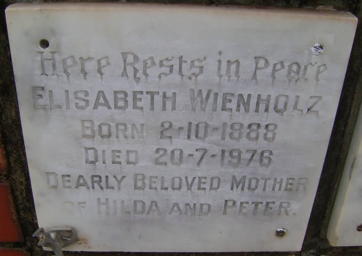 WIENHOLZ Elisabeth 1888-1976