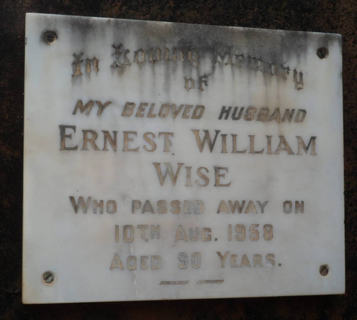 WISE Ernest William -1958