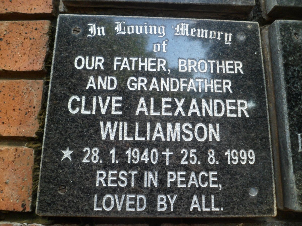 WILLIAMSON Clive Alexander 1940-1999