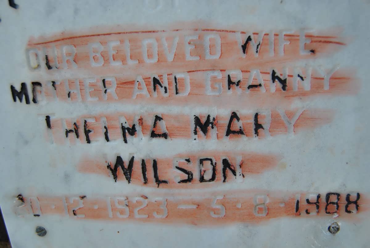 WILSON Thelma Mary 1923-1988