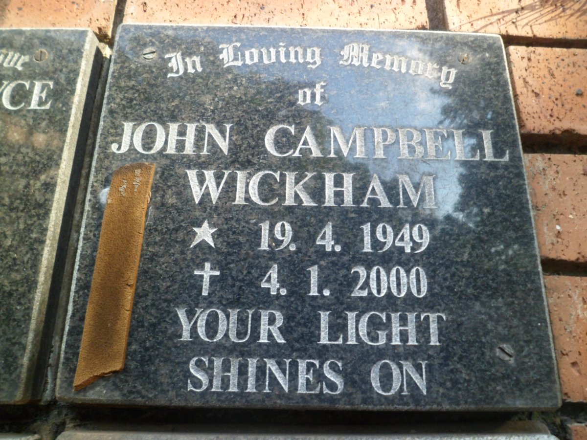WICKHAM John Campbell 1949-2000