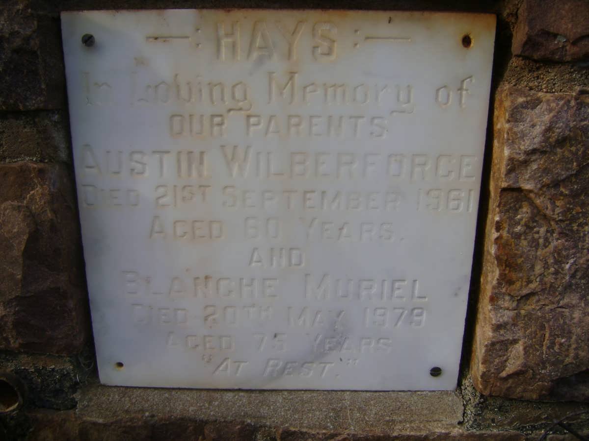 WILBERFORCE Austin -1961 &amp; Blanche Muriel -1979