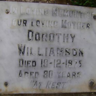 WILLIAMSON Dorothy -1975