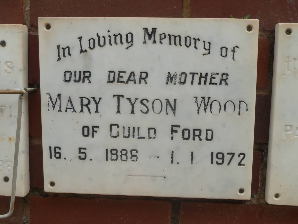 WOOD Mary Tyson 1886-1972