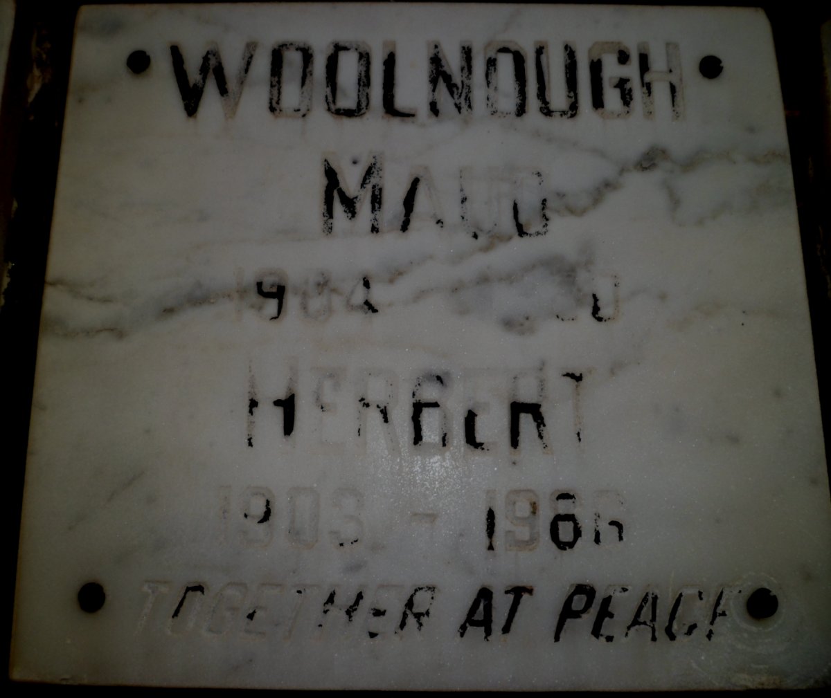 WOOLNOUGH Herbert 1903-1986 &amp; Maud 1904-1980