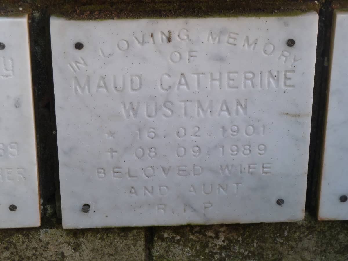 WUSTMAN Maud Catherine 1901-1989