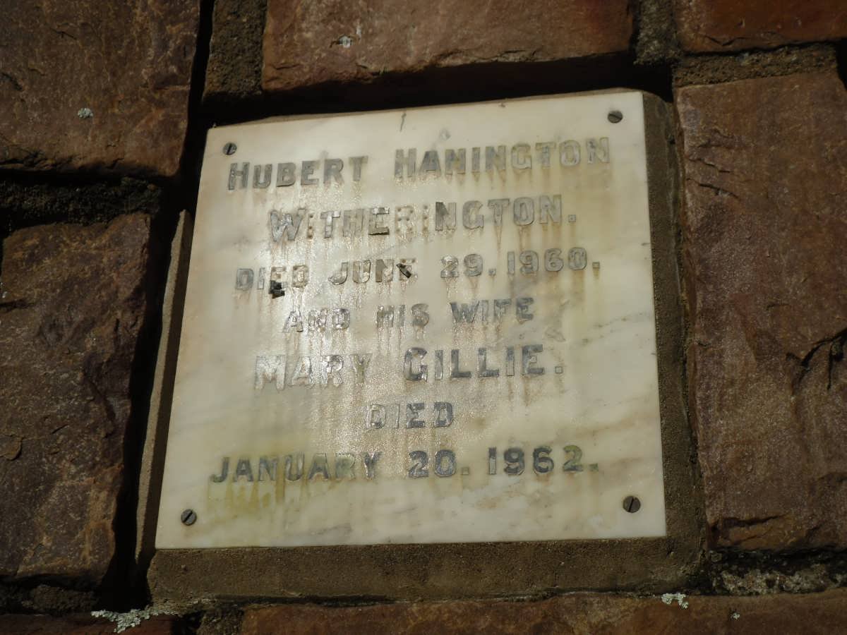 WHITHERINGTON Hubert Hanington -1960 &amp; Mary Gillie -1962